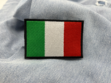 Italien Klettpatch auf hellblauer Jeans