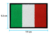 Italien Flagge Patch mit der Maße: 5,2 x 7,9 cm
