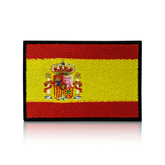 Spanien Flagge Patch mit Klett Rückseite | Spanische Fahne Klettpatch