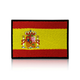 Spanien Flagge Patch mit Klett Rückseite | Spanische Fahne Klettpatch