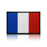 Frankreich Flagge Patch mit Klett Rückseite | France Fahne Klettpatch