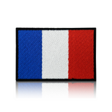 Frankreich Flagge Patch mit Klett Rückseite | France Fahne Klettpatch