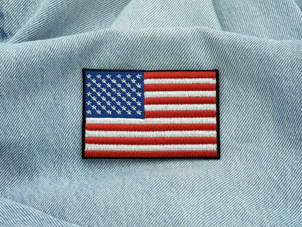 Patch auf blauer Jeans