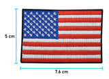 USA Amerika Flagge Patch, Maße: 5 x 7,6 cm