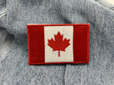 Kanada Flagge Klettpatch auf blauer Jeans
