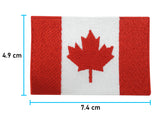 Kanada Flagge Patch mit der Maße: 4,9 x 7,4 cm