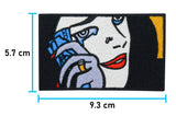 Money Cant Buy Happiness Patch zum Aufbügeln Comic Pop Art Aufnäher