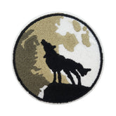 Wolf der den Mond anheult Patch zum Aufbügeln Biker Aufnäher Motorrad Aufbügler