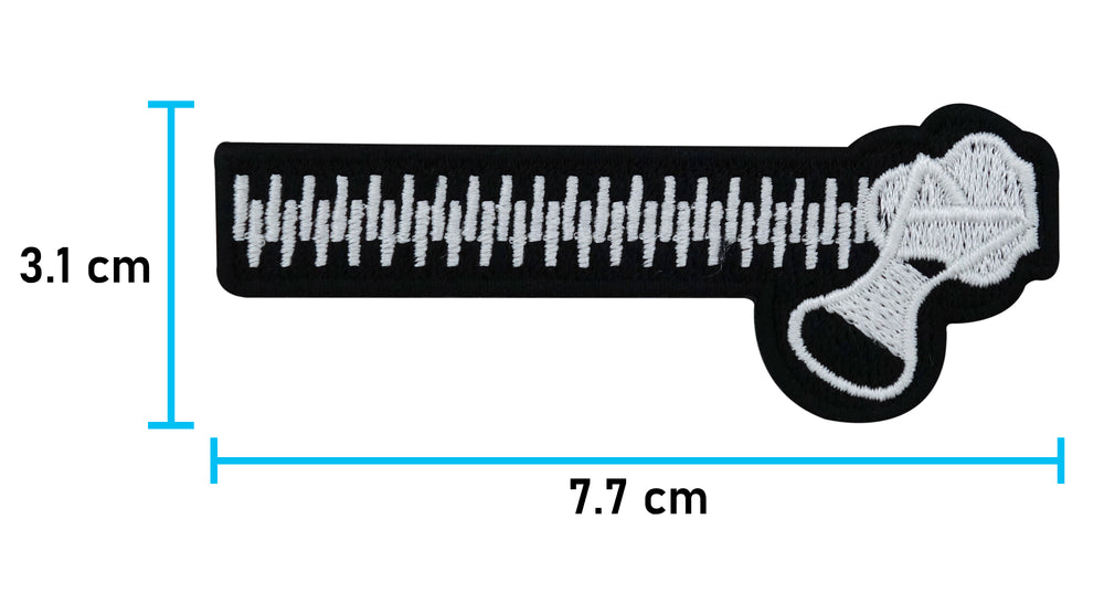 Flicken-Bügelflicken-Aufbügler-Bügelbild-Bügelpatch-Jeansjacke-reisverschluss-Zip-Zipper-ösen