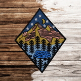 Zelten in den Bergen Patch zum Aufbügeln Camping Wald Patches Aufnäher