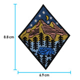 Zelten in den Bergen Patch zum Aufbügeln Camping Wald Patches Aufnäher