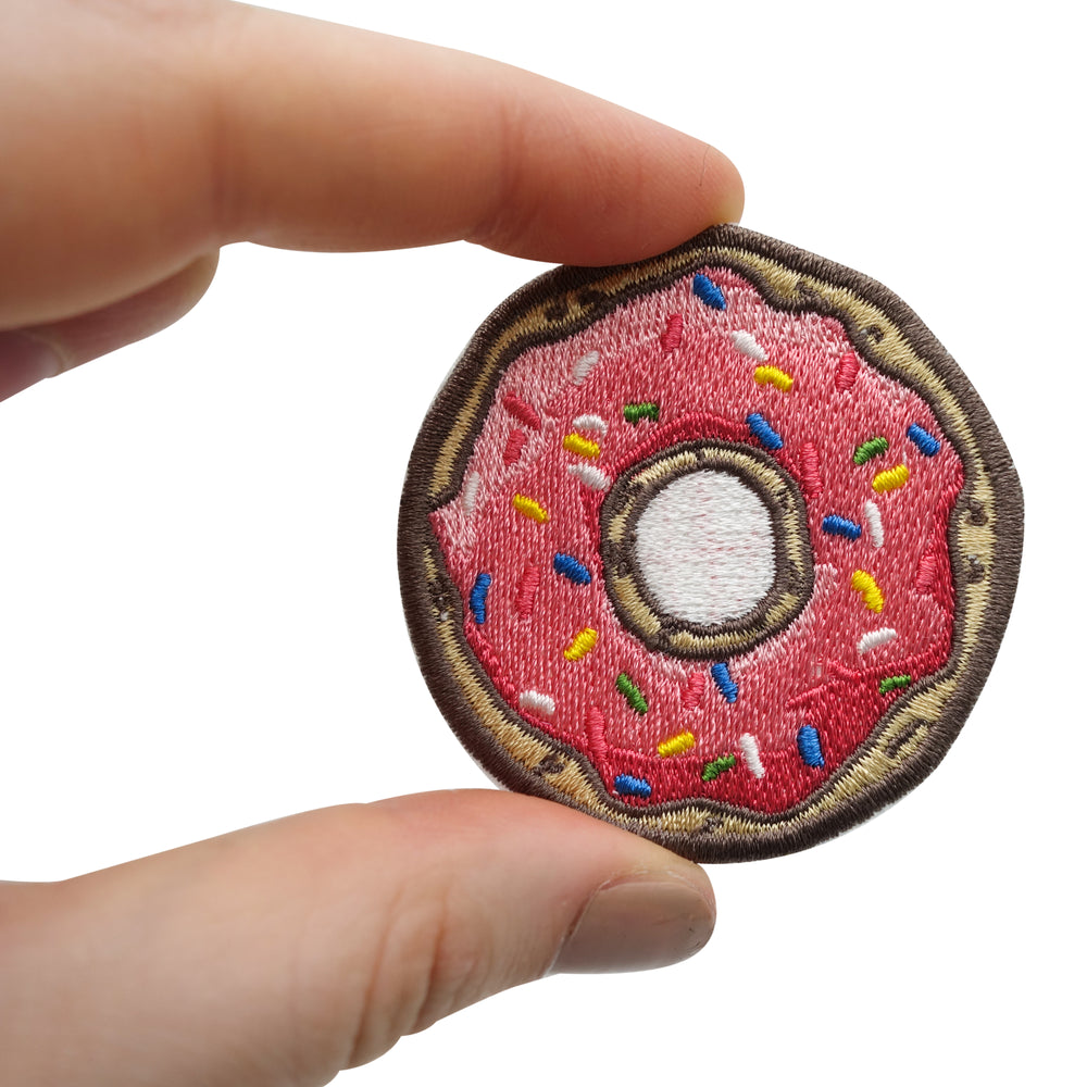 Flicken-Bügelflicken-Aufbügler-Bügelbild-Bügelpatch-Jeansjacke-Keks-Homer-Süßigkeiten-Cupcake-Kuchen-Amerika-Fast-Food