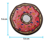 Bügelflicken-Aufbügler-Bügelbild-Bügelpatch-Jeansjacke-Keks-Homer-Süßigkeiten-Cupcake-Kuchen-Amerika-Fast-Food