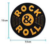 Flicken-Bügelflicken-Aufbügler-Bügelbild-Bügelpatch-Jeansjacke-Heavy-Metal-Rocker-Acdc-Merch-Hard-Rock-Metal-Hand