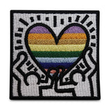 Flicken-Bügelflicken-Aufbügler-Bügelbild-Bügelpatch-bisexuell-bi-Flag-Lebisch-Flagge-Regenbogen-Comic-CSD-LGBTQ