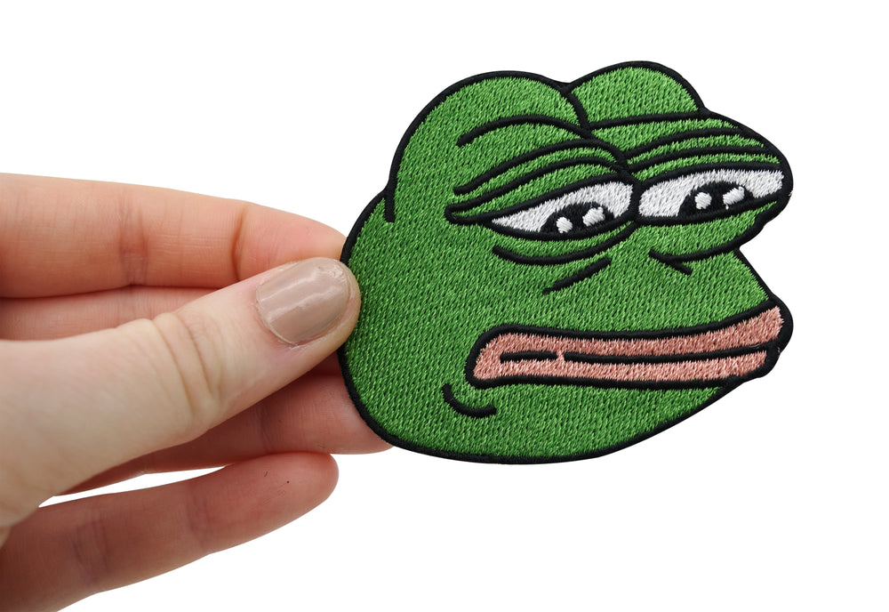 Flicken-Bügelflicken-Aufbügler-Bügelpatch-Kekistan-Frog-Trump-Pepes-kek-Sad-Tier-Fuu-Trolling-Face-Memes-Bundeswehr