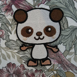 Flicken-Bügelflicken-Aufbügler-Bügelbild-Bügelpatch-Jeansjacke-Korea-Babmus-Kung-Fu-Bären-Australien-Tiere