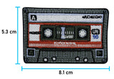 Flicken-Bügelflicken-Aufbügler-Bügelbild-Bügelpatch-Jeansjacke-Vintage-Old-School-Schallplatte-Album-80s-Band
