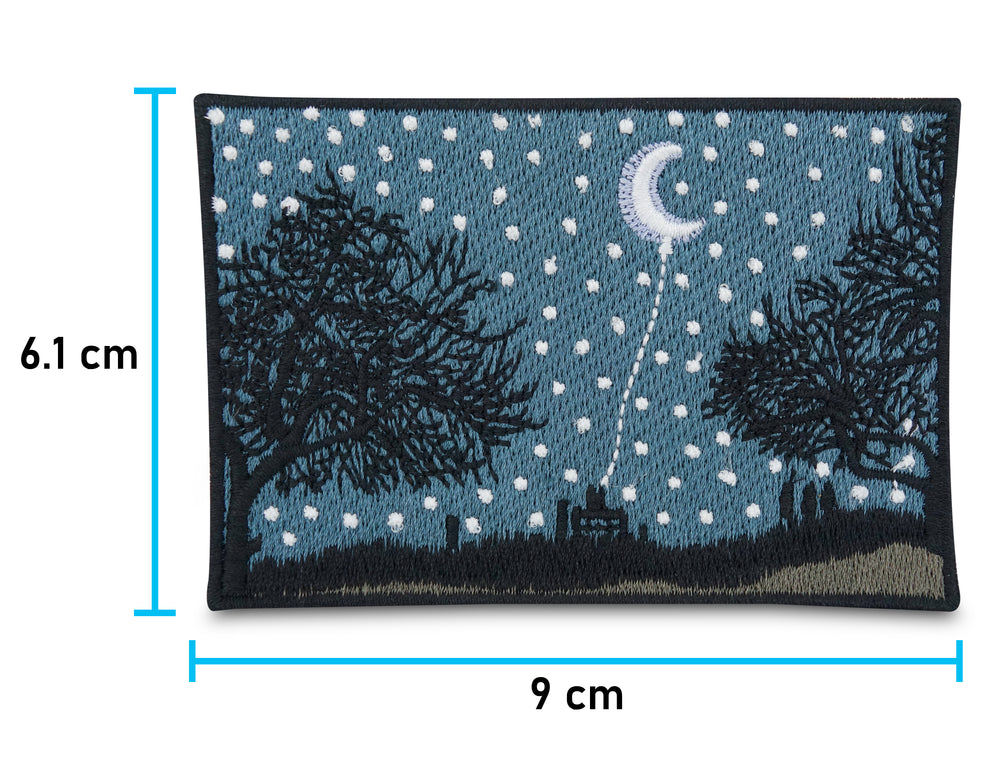Flicken-Bügelflicken-Aufbügler-Bügelbild-Bügelpatch-Jeansjacke-Vintage-Retro-Traum-Baum-Bäume-Natur-Sterne-Wald-Outdoor