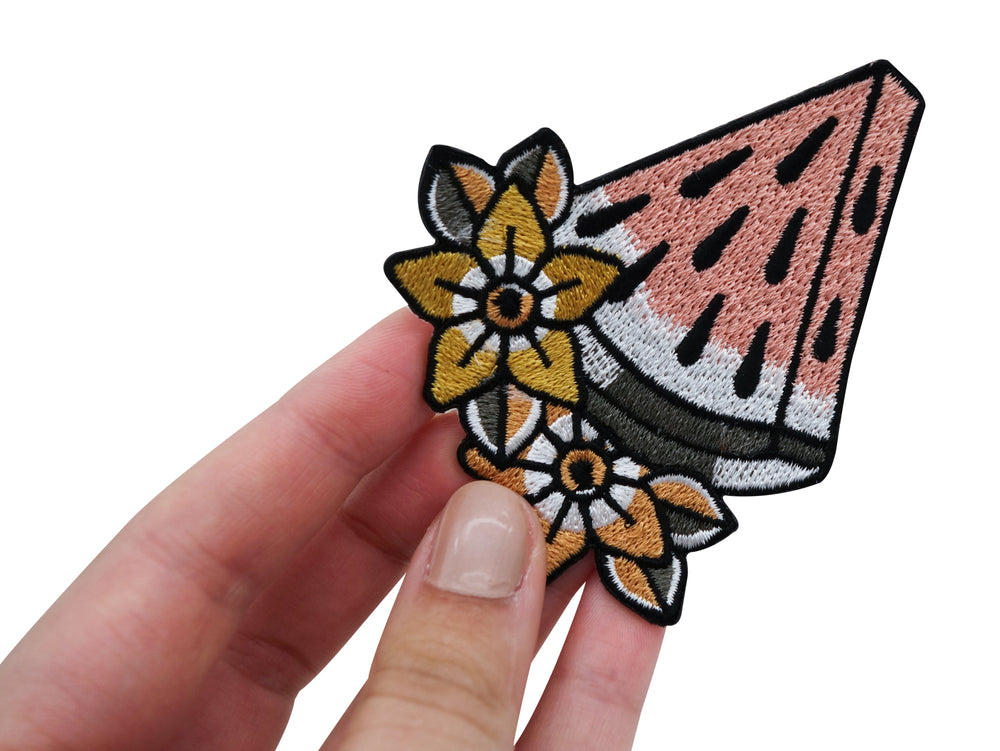 Flicken-Bügelflicken-Aufbügler-Bügelbild-Bügelpatch-Jeansjacke-Wassermelone-Ananas-Sommer-Urlaub-Obst-Melonen-Kawaii-Frucht