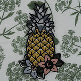 Ananas mit Blumen Patch zum Aufbügeln Früchte Patches Aufnäher Bügelbild