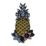 Ananas mit Blumen Patch zum Aufbügeln Früchte Patches Aufnäher Bügelbild