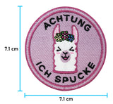 Flicken-Bügelflicken-Aufbügler-Bügelbild-Bügelpatch-Jeansjacke-Mexiko-Witzig-Funny-Alpaca-Tier-Tiere