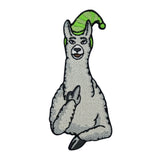 Flicken-Bügelflicken-Aufbügler-Bügelbild-Bügelpatch-Jeansjacke-Stinkefinger-Südamerika-Mexiko-Alpaca