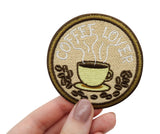 Coffee Lover Kaffee Patch zum Aufbügeln Getränk Aufnäher Bügelbild