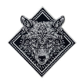 Wolf-Kopf-Wolfskopf-Aufbügler-Backpatch-Kutte-Biker-Odin-lone-wolf-Motorrad-Aufbügler