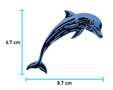Delfin Patch zum Aufbügeln Delphin Meer Flicken Tiere Aufnäher Kinder
