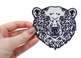 Large polar bear head patch for ironing snow ice bear patch iron-on image