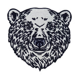 Large polar bear head patch for ironing snow ice bear patch iron-on image