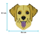 Golden-Retriever-Labrador-Hundemotiv-Patches-Hunde-Aufnäher-Flicken-Dog-Aufbügelflicken