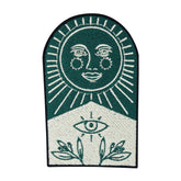 Sonne-Weltall-Gesicht-Auge-Astronaut-Patch-zum-Aufbügeln