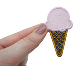 Eis-Eistüte-Eiscreme-Eiskugel-Bügelbild-Kleiner-Patch-Aufbügler-Flicken-Bügelpatches