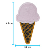 Eis-Eistüte-Eiscreme-Eiskugel-Bügelbild-Kleiner-Patch-Aufbügler-Flicken-Bügelpatches