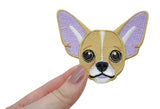 Chihuahua-Hunde-Patch-Hundeaufnäher-Hundeflicken-Aufnäher-Süß-Pfoten-chiwawa-Welpe