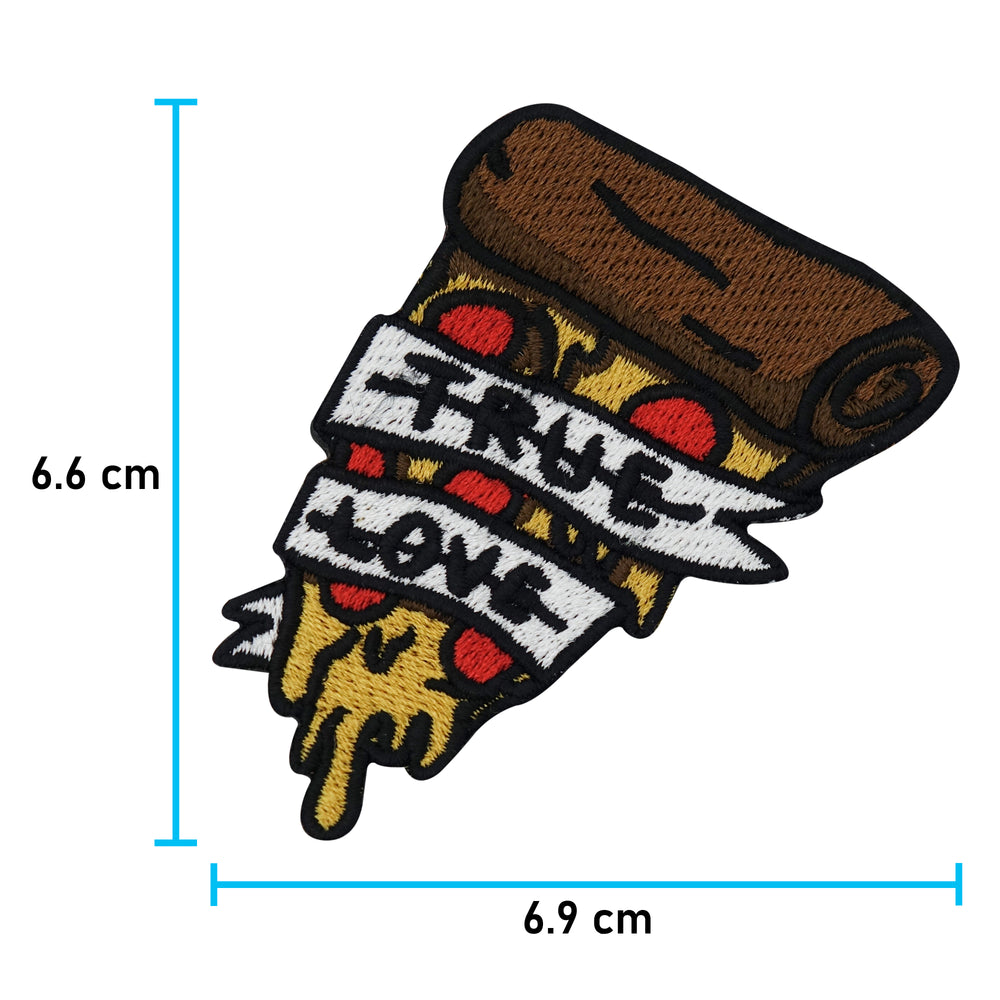 Pizza-Liebe-Fast-Food-Essen-Pasta-Italien-Amerika-Usa-Patch-Bügelflicken-Aufnäher-Größe-6,6x6,9cm