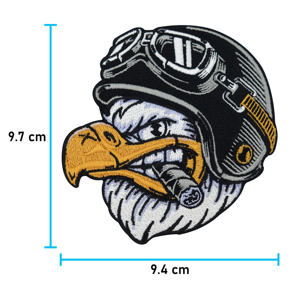 Adler-Aufbügler-Rückepatch-Rückenaufnäher-Biker-Motorrad-Kutte-Motorradjacke-Patch-Maße