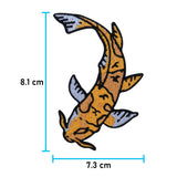 Koi-Fisch-Patch-zum-Aufbügeln-Aufbügler-Bügelflicken-Maße-8,1x7,3