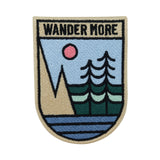 Wanderer-Camping-Sonne-Baum-Berge-Patch-Aufbügelflicken-zum Aufbügeln-Aufbügler
