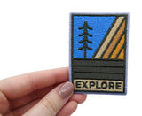 Explore-Baum-Berge-Wandern-Wanderer-Umwelt-Natur-Patch-zum-Aufbügeln-Aufbügler-Aufnäher-Flicken-Bügelflicken-Hand
