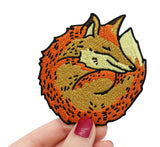 Fuchs-Süß-Fox-Füchse-Wald-Tiere-Patch-Bügelbild-Bügelpatch-Bügelsticker-Applikation-Hand