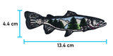 Fisch-Fische-Landschaft-Berge-Natur-Umwelt-Fluss-Baum-Patch-Aufbügler-Aufnäher-Maße-4,4x13,4