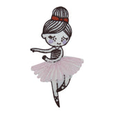 Ballerina-Mädchen-Kinder-Tanzen-Patches-zum-Aufbügeln-Aufnäher-Bügelpatches