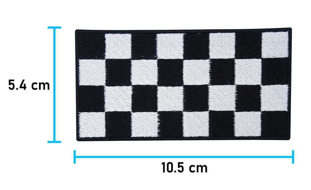 Schachbrett-Vans-Bügelbild-Patch-Bügelpatch-schwarz-weiß-Aufbügler-maße