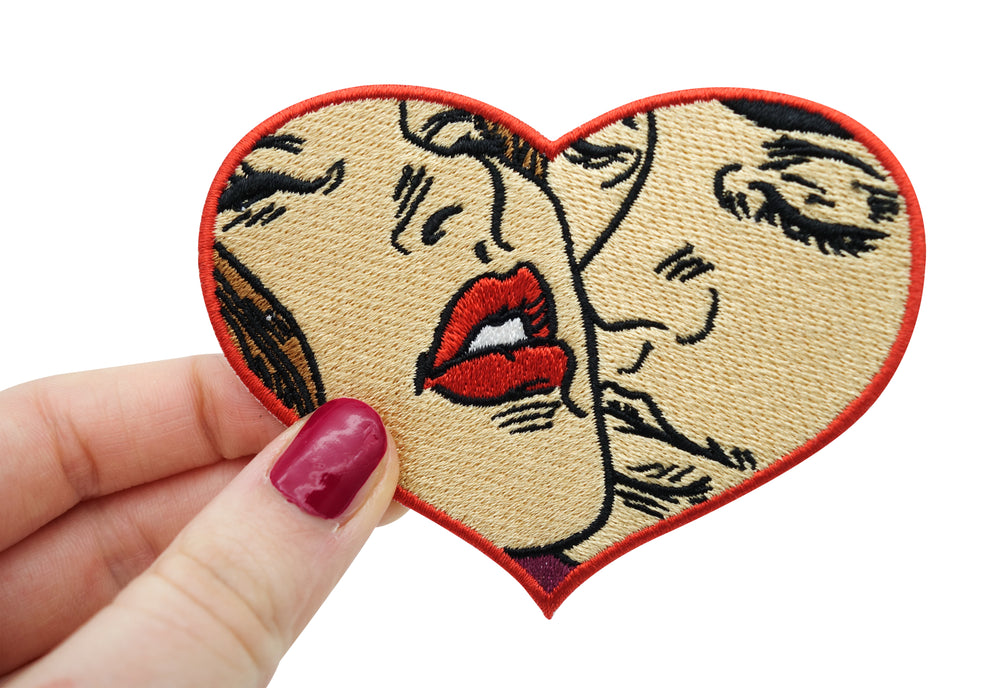 Pop-Art-Patch-Aufbügeln-Aufnäher-Patches-Vintage-Comic-Retro-Old-School-Hand-Bild