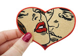 Pop-Art-Patch-Aufbügeln-Aufnäher-Patches-Vintage-Comic-Retro-Old-School-Hand-Bild
