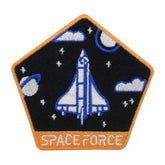 Rakete-Mond-Planeten-Weltall-Patch-Aufbügler